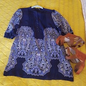 Banana republic 3/4 silk shift dress